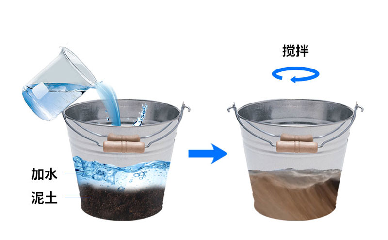 多點土壤水分監測系統安裝之攪拌泥土